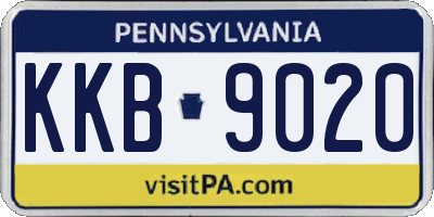 PA license plate KKB9020