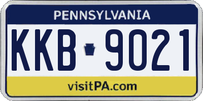 PA license plate KKB9021