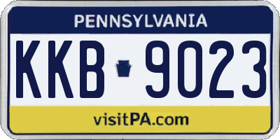 PA license plate KKB9023