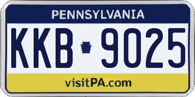 PA license plate KKB9025
