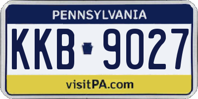 PA license plate KKB9027