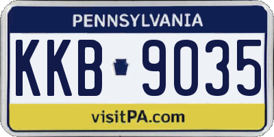 PA license plate KKB9035