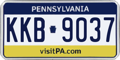 PA license plate KKB9037