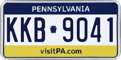 PA license plate KKB9041