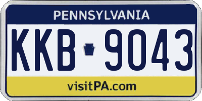 PA license plate KKB9043
