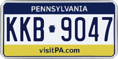 PA license plate KKB9047