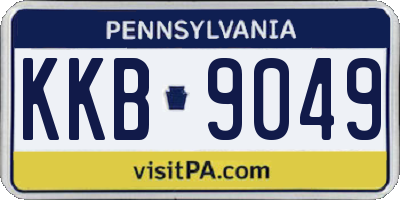 PA license plate KKB9049
