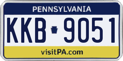 PA license plate KKB9051