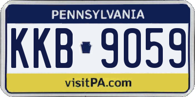 PA license plate KKB9059