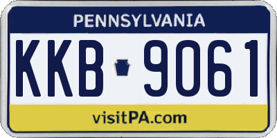 PA license plate KKB9061