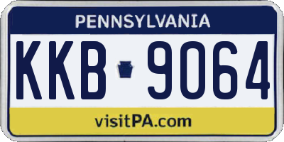 PA license plate KKB9064