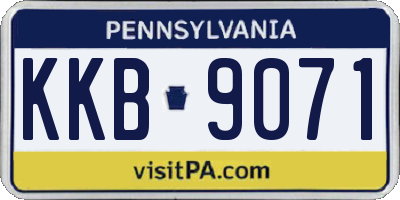 PA license plate KKB9071