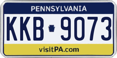 PA license plate KKB9073