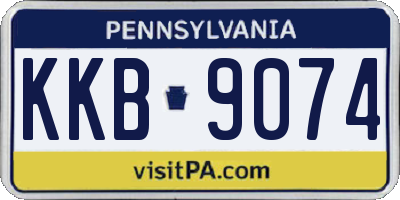 PA license plate KKB9074