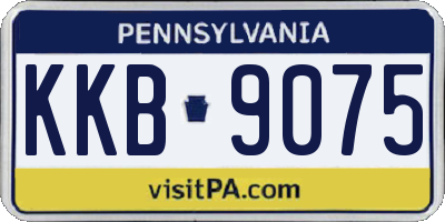 PA license plate KKB9075