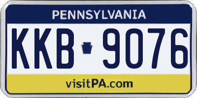 PA license plate KKB9076
