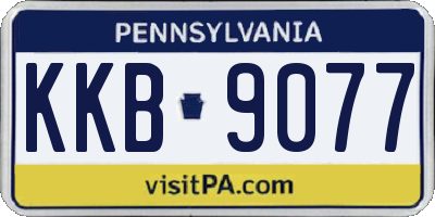 PA license plate KKB9077