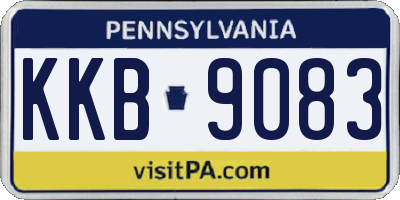 PA license plate KKB9083