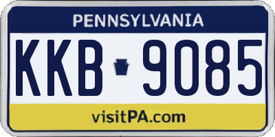 PA license plate KKB9085