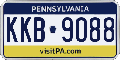 PA license plate KKB9088
