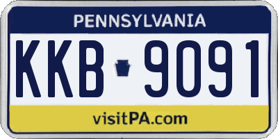 PA license plate KKB9091