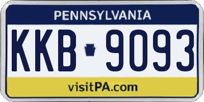 PA license plate KKB9093