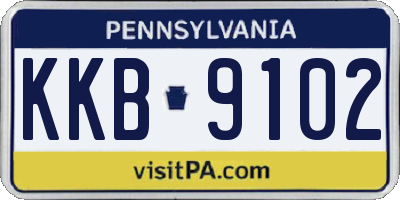PA license plate KKB9102