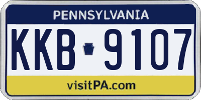 PA license plate KKB9107