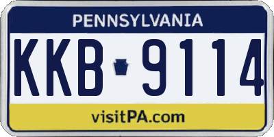 PA license plate KKB9114