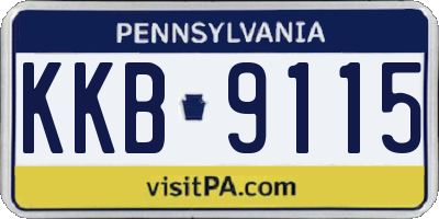 PA license plate KKB9115