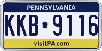PA license plate KKB9116