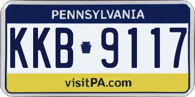 PA license plate KKB9117