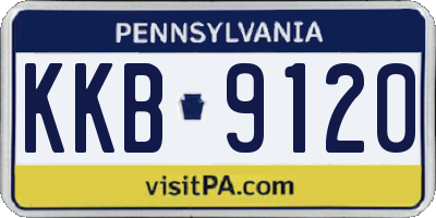 PA license plate KKB9120
