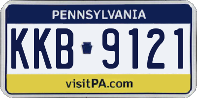 PA license plate KKB9121