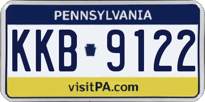 PA license plate KKB9122