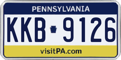 PA license plate KKB9126