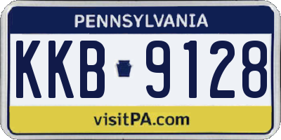 PA license plate KKB9128