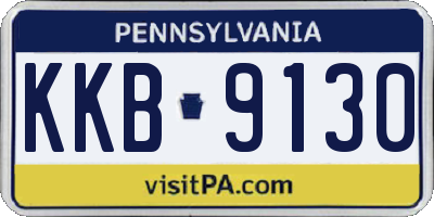 PA license plate KKB9130
