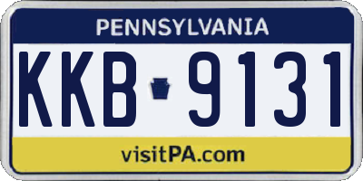 PA license plate KKB9131