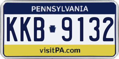 PA license plate KKB9132
