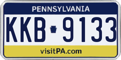 PA license plate KKB9133