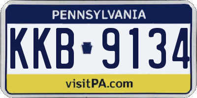PA license plate KKB9134