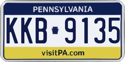 PA license plate KKB9135