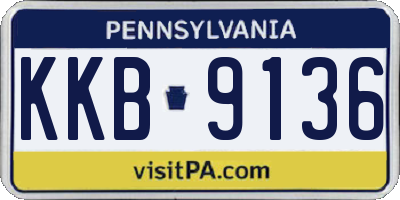 PA license plate KKB9136