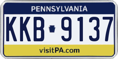 PA license plate KKB9137