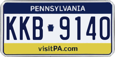 PA license plate KKB9140