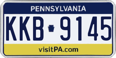 PA license plate KKB9145