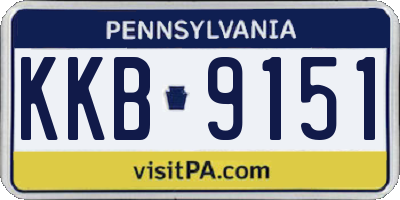 PA license plate KKB9151