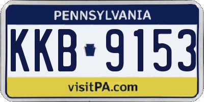 PA license plate KKB9153