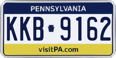 PA license plate KKB9162